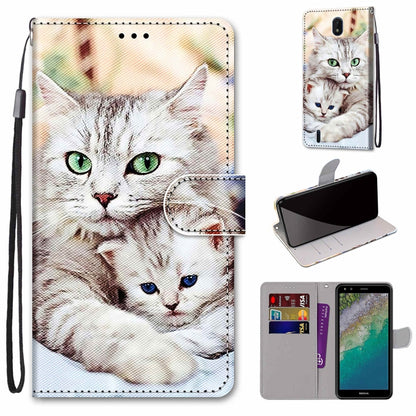 Coloured Drawing Cross Texture Horizontal Flip PU Phone Leather Case with Holder & Card Slots & Wallet & Lanyard(Colorful Layer, Series 1