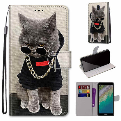 Coloured Drawing Cross Texture Horizontal Flip PU Phone Leather Case with Holder & Card Slots & Wallet & Lanyard(Colorful Layer, Series 1