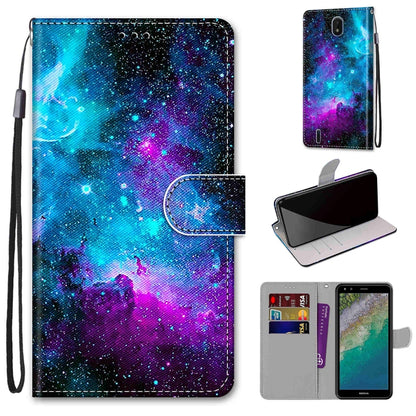 Coloured Drawing Cross Texture Horizontal Flip PU Phone Leather Case with Holder & Card Slots & Wallet & Lanyard(Colorful Layer, Series 1