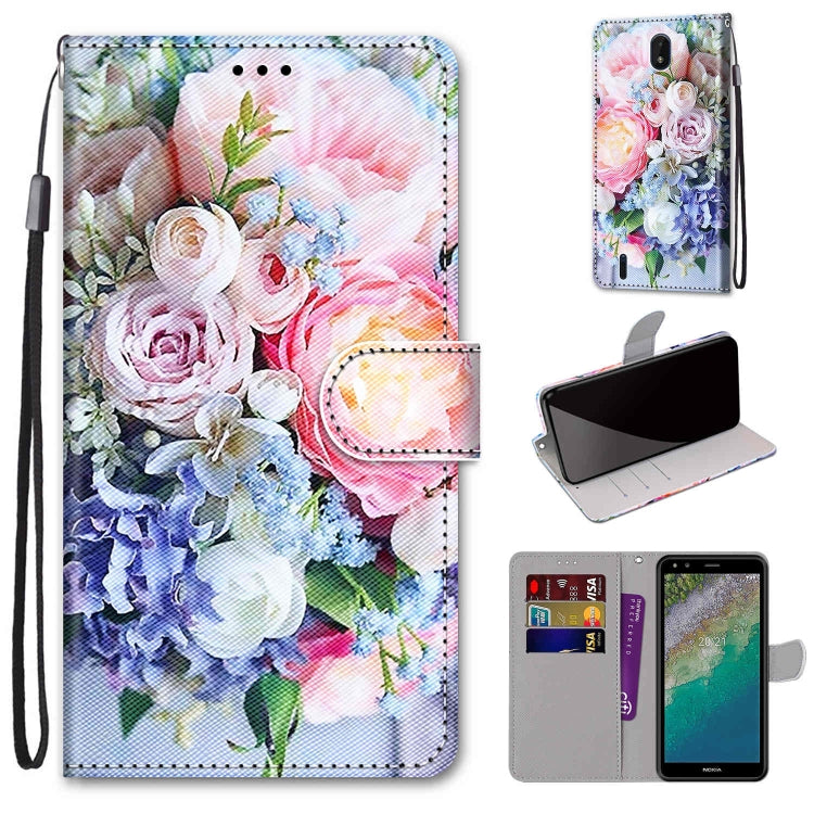 Coloured Drawing Cross Texture Horizontal Flip PU Phone Leather Case with Holder & Card Slots & Wallet & Lanyard(Colorful Layer, Series 1