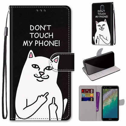 Coloured Drawing Cross Texture Horizontal Flip PU Phone Leather Case with Holder & Card Slots & Wallet & Lanyard(Colorful Layer, Series 1
