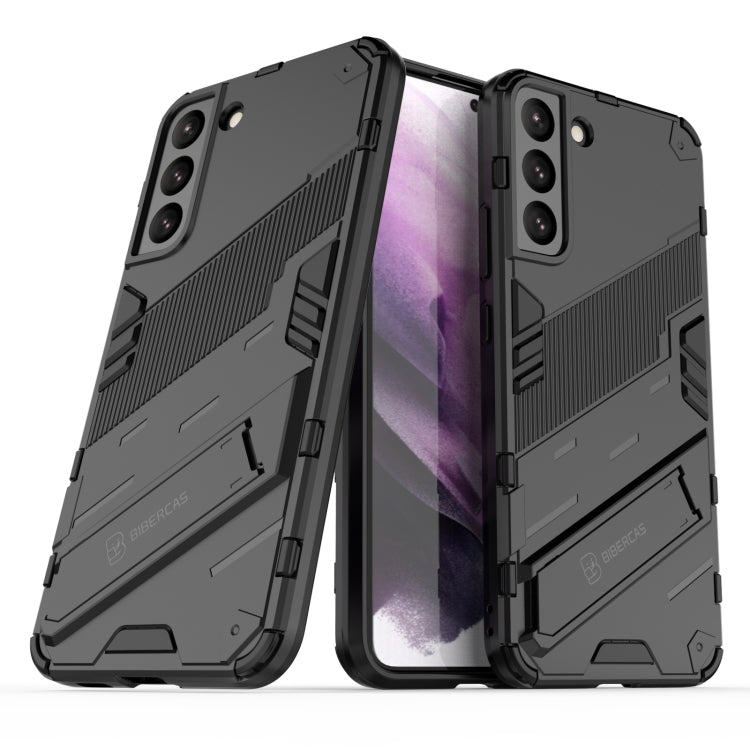 Punk Armor 2 in 1 PC + TPU Shockproof Phone Case with Invisible Holder