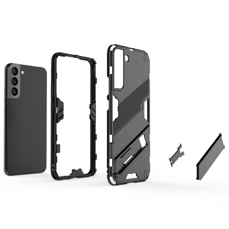 Punk Armor 2 in 1 PC + TPU Shockproof Phone Case with Invisible Holder