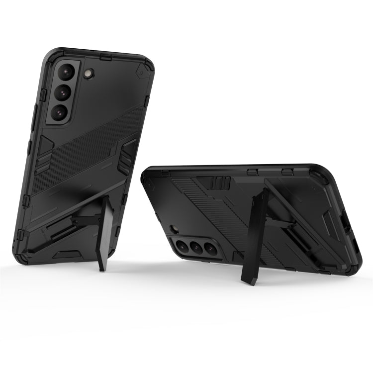 Punk Armor 2 in 1 PC + TPU Shockproof Phone Case with Invisible Holder