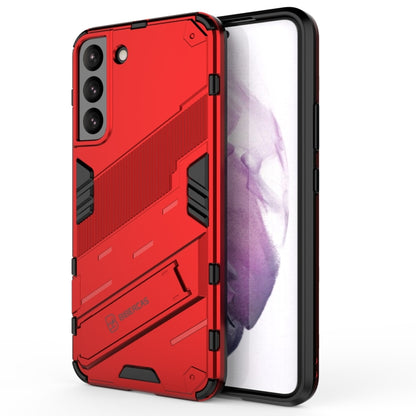 Punk Armor 2 in 1 PC + TPU Shockproof Phone Case with Invisible Holder