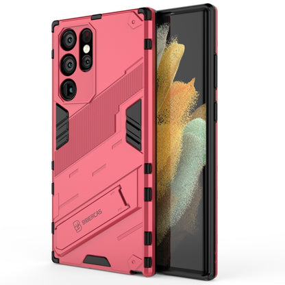 Punk Armor 2 in 1 PC + TPU Shockproof Phone Case with Invisible Holder