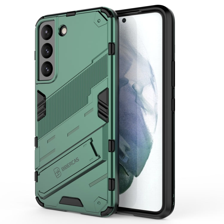 Punk Armor 2 in 1 PC + TPU Shockproof Phone Case with Invisible Holder