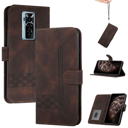 Cubic Skin Feel Flip Leather Phone Case, For Tecno Phantom X