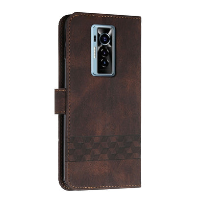 Cubic Skin Feel Flip Leather Phone Case, For Tecno Phantom X