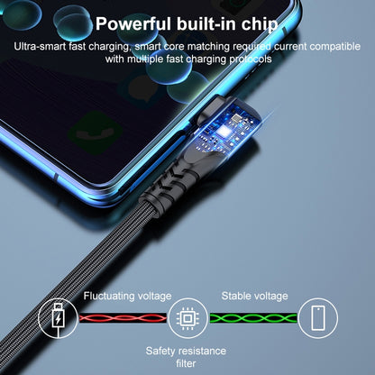 6A 66W USB to USB-C / Type-C Elbow Mobile Phone Game Fast Data Cable, 0.5m, 1m, 2m, 3m