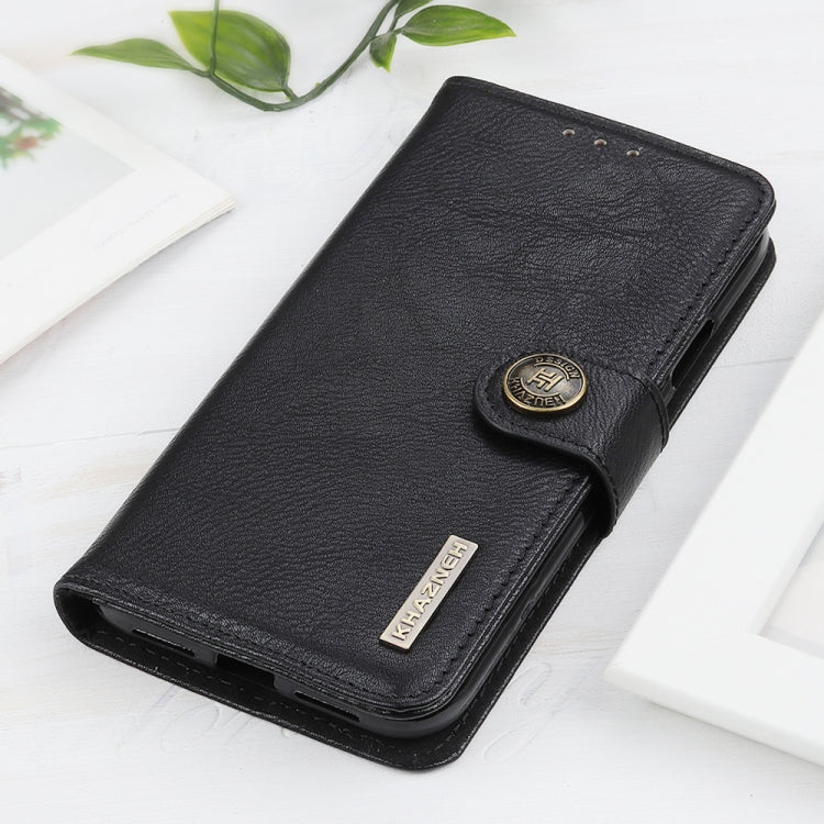 KHAZNEH Cowhide Texture Flip Leather Phone Case