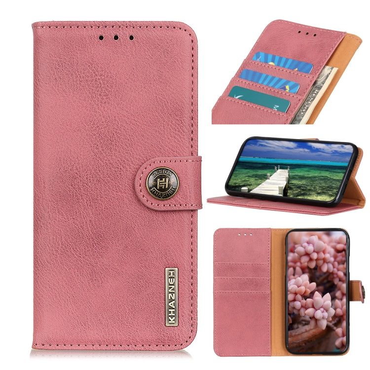 KHAZNEH Cowhide Texture Flip Leather Phone Case