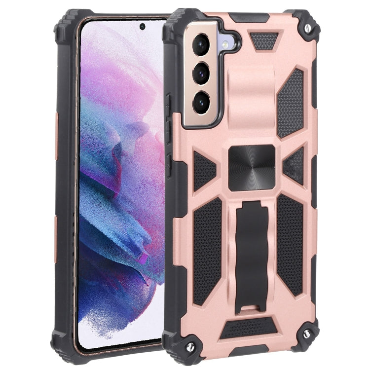 Shockproof TPU + PC Magnetic Protective Phone Case with Holder