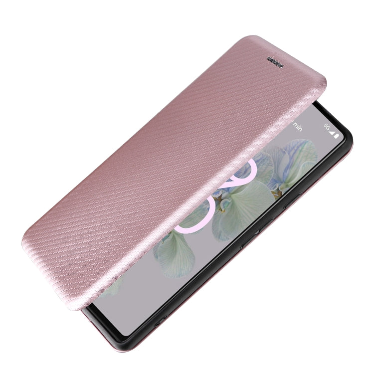 Carbon Fiber Texture Magnetic Horizontal Flip Leather Phone Case