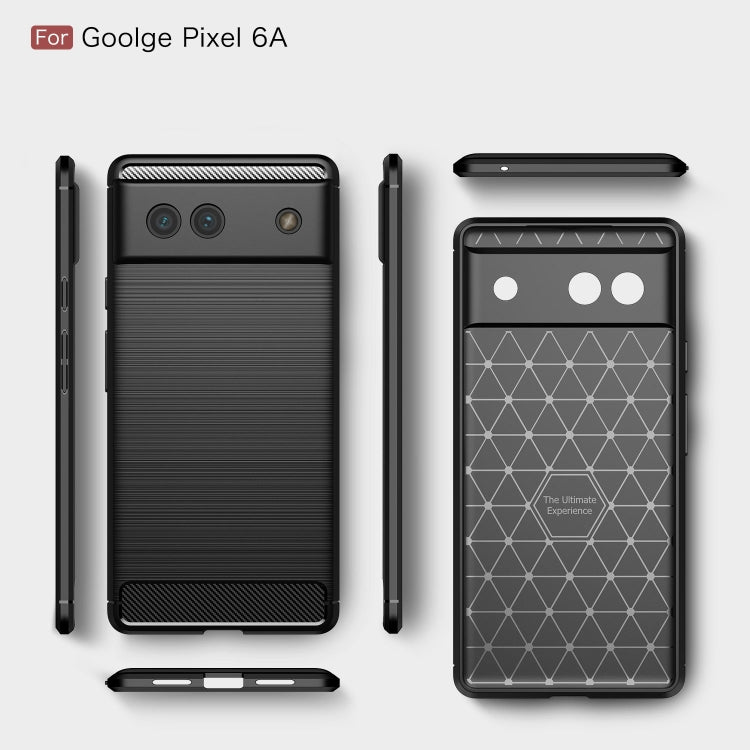 Brushed Carbon Fiber Texture Shockproof TPU Phone Case, For Google Pixel 6a