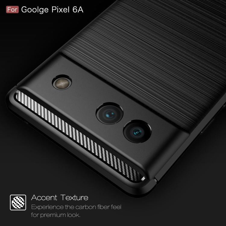 Brushed Carbon Fiber Texture Shockproof TPU Phone Case, For Google Pixel 6a