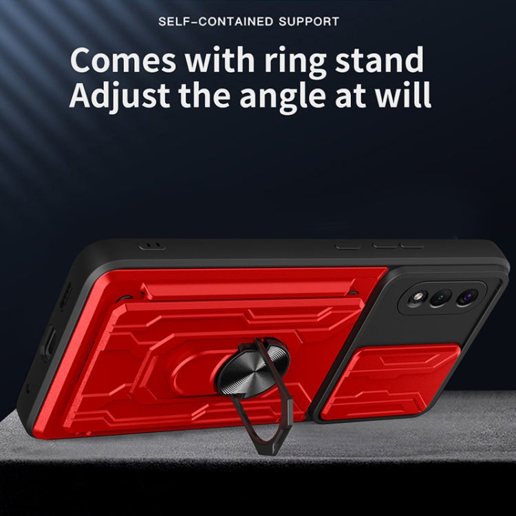 Camera Cover Phone Case with Card Slot & Holder