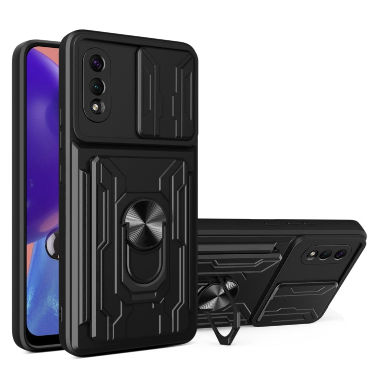 Camera Cover Phone Case with Card Slot & Holder