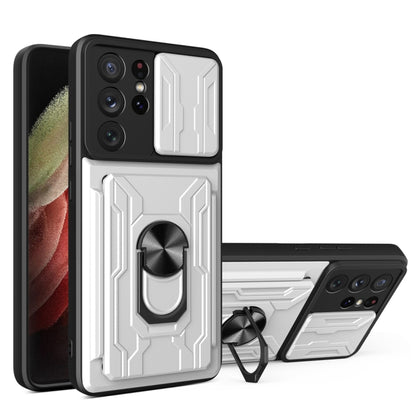 Camera Cover Phone Case with Card Slot & Holder