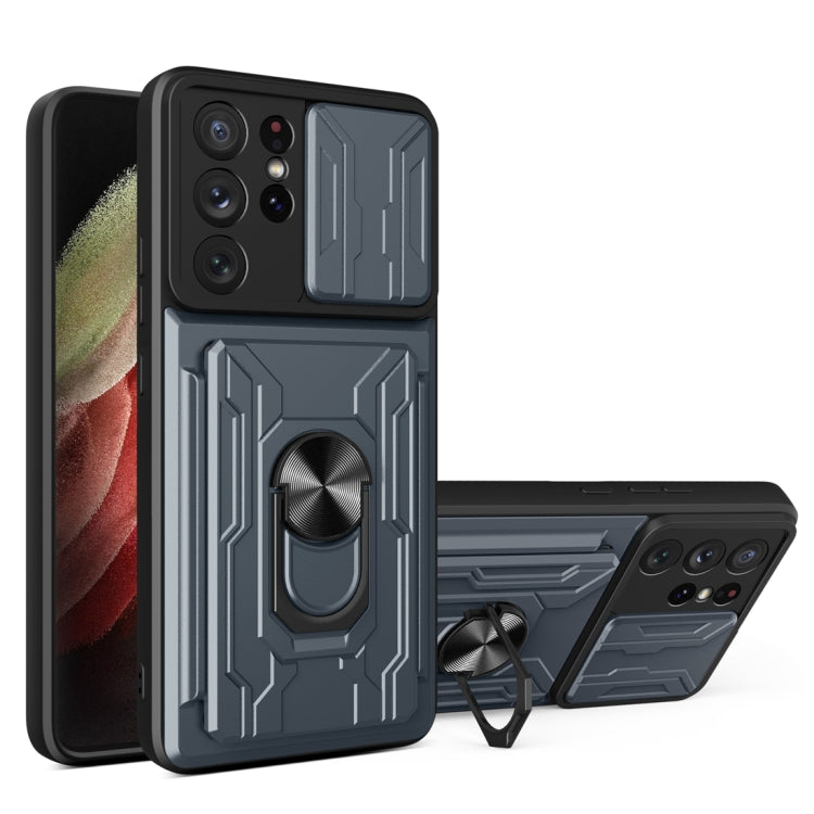 Camera Cover Phone Case with Card Slot & Holder