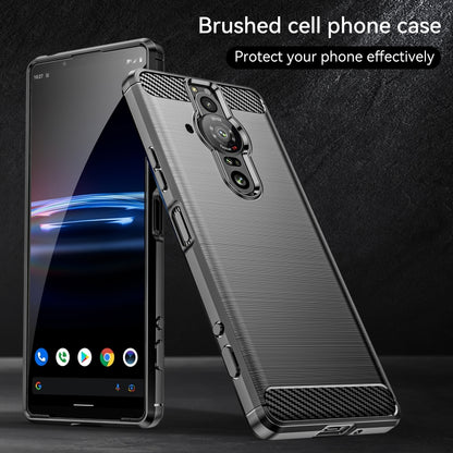 Brushed Carbon Fiber Texture TPU Phone Case