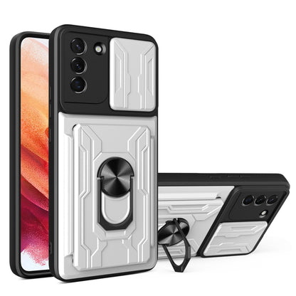 Sliding Camshield Card Phone Case, For Samsung Galaxy A22 5G, For Samsung Galaxy S21 5G, For Samsung Galaxy S21+ 5G