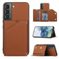 Skin Feel PU + TPU + PC Phone Case with Card Slots