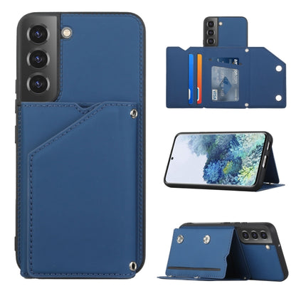 Skin Feel PU + TPU + PC Phone Case with Card Slots