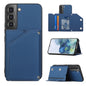 Skin Feel PU + TPU + PC Phone Case with Card Slots