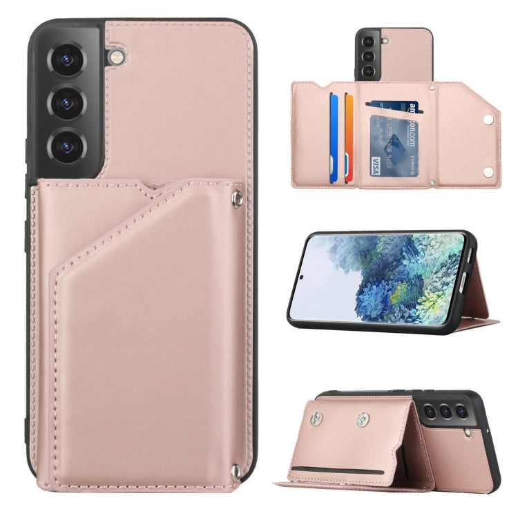 Skin Feel PU + TPU + PC Phone Case with Card Slots