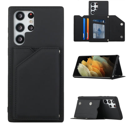 Skin Feel PU + TPU + PC Phone Case with Card Slots