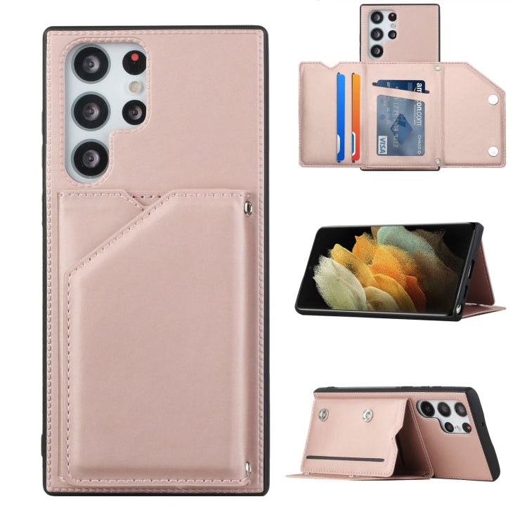 Skin Feel PU + TPU + PC Phone Case with Card Slots