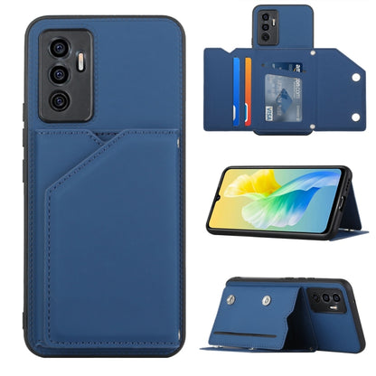 Skin Feel PU + TPU + PC Phone Case with Card Slots