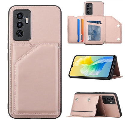 Skin Feel PU + TPU + PC Phone Case with Card Slots