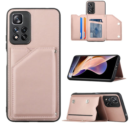 Skin Feel PU + TPU + PC Phone Case with Card Slots