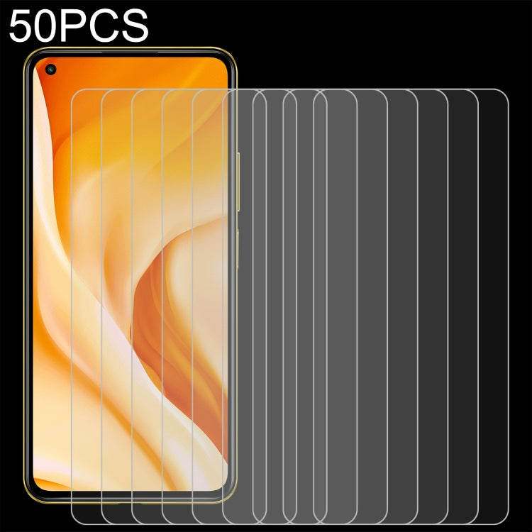 50 PCS 0.26mm 9H 2.5D Tempered Glass Film