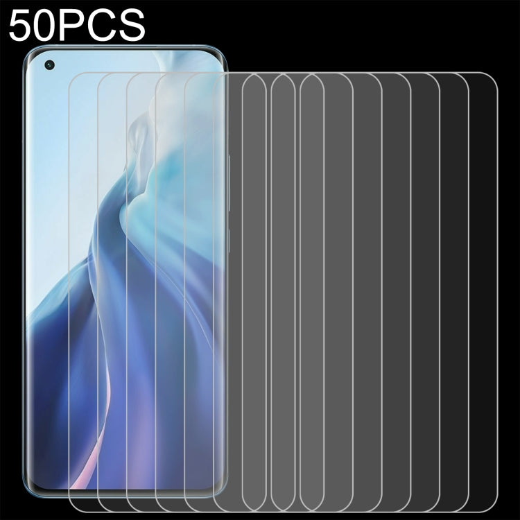 50 PCS 0.26mm 9H 2.5D Tempered Glass Film