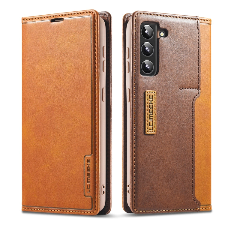 LC.IMEEKE LC-001 Series PU + TPU Color Matching Frosted Leather Phone Case