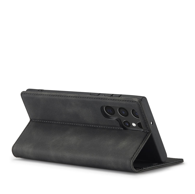 LC.IMEEKE Soft PU + TPU Magnetic Skin-friendly Feeling Leather Phone Case, For Samsung Galaxy S22 Ultra, For Samsung Galaxy S22