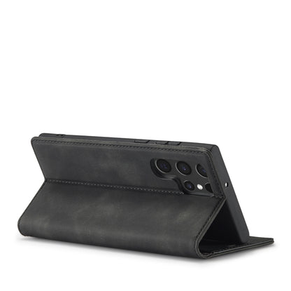 LC.IMEEKE Soft PU + TPU Magnetic Skin-friendly Feeling Leather Phone Case, For Samsung Galaxy S22 Ultra, For Samsung Galaxy S22