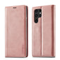 LC.IMEEKE Soft PU + TPU Magnetic Skin-friendly Feeling Leather Phone Case, For Samsung Galaxy S22 Ultra, For Samsung Galaxy S22