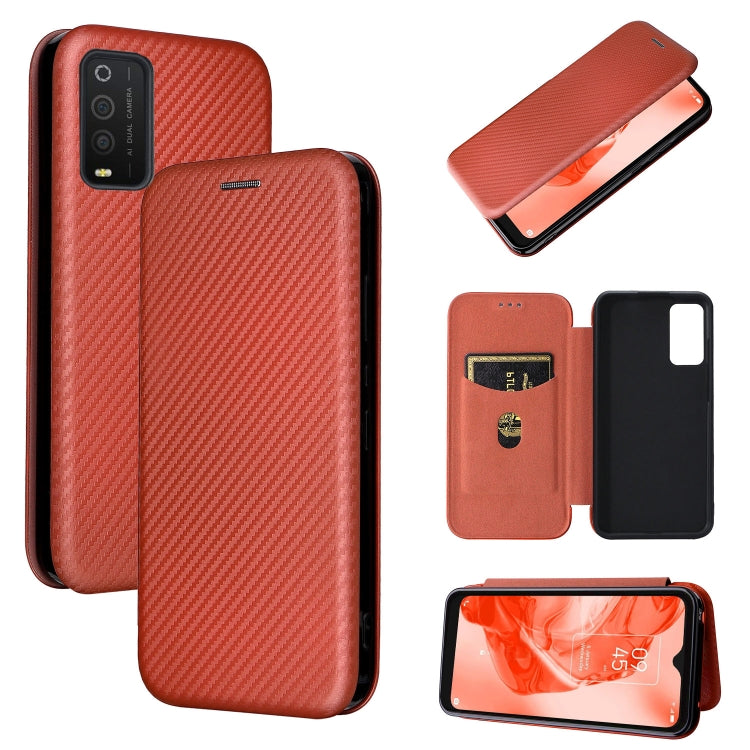 Carbon Fiber Texture Magnetic Horizontal Flip Leather Phone Case, For TCL 205, For Motorola Moto G200 5G / Edge S30, For ZTE Libero 5G II