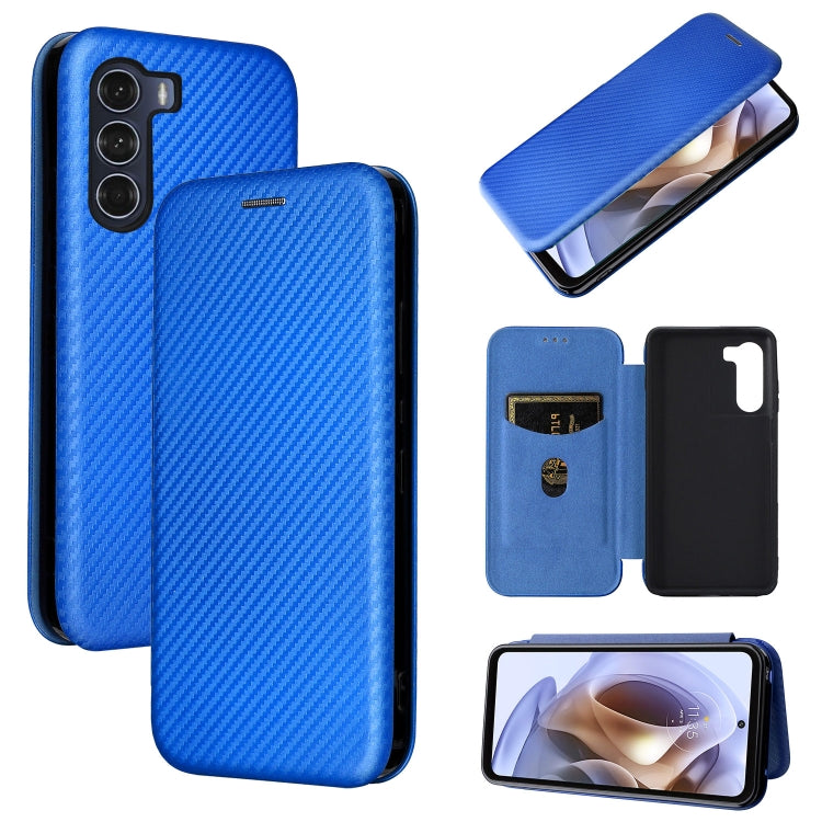 Carbon Fiber Texture Magnetic Horizontal Flip Leather Phone Case, For TCL 205, For Motorola Moto G200 5G / Edge S30, For ZTE Libero 5G II
