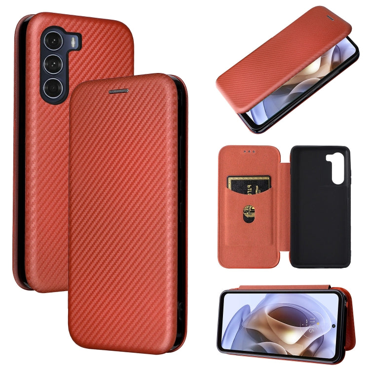 Carbon Fiber Texture Magnetic Horizontal Flip Leather Phone Case, For TCL 205, For Motorola Moto G200 5G / Edge S30, For ZTE Libero 5G II