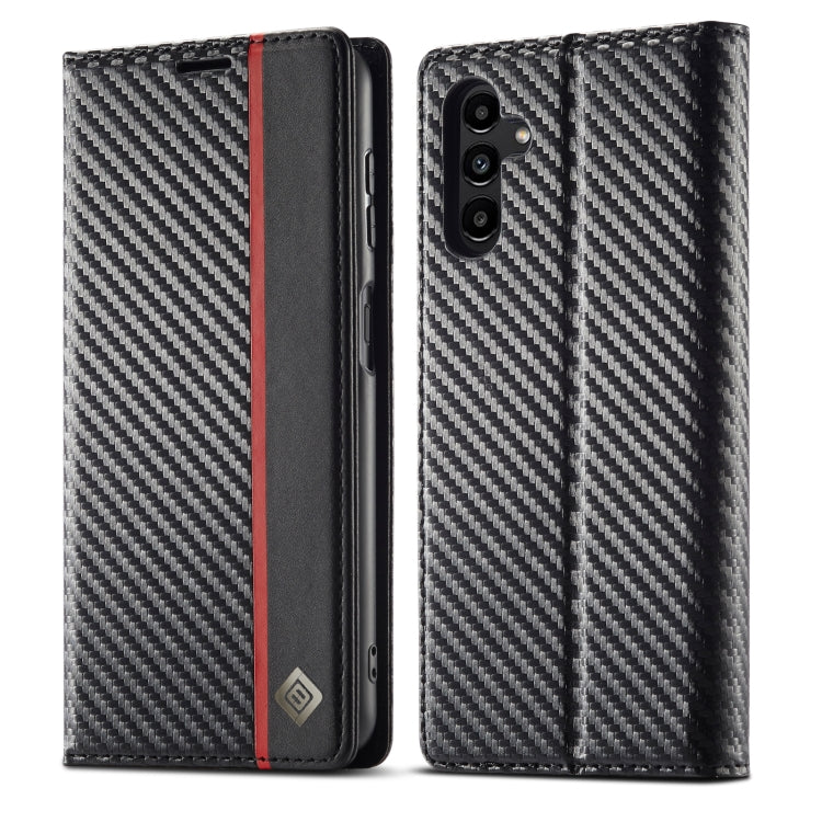 LC.IMEEKE Carbon Fiber Horizontal Flip Leather Phone Case, For Samsung Galaxy A13 5G, For Samsung Galaxy S22 Ultra 5G