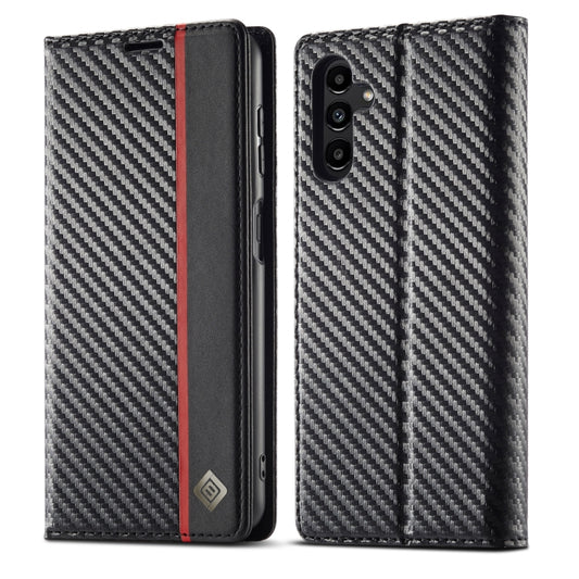 LC.IMEEKE Carbon Fiber Horizontal Flip Leather Phone Case, For Samsung Galaxy A13 5G, For Samsung Galaxy S22 Ultra 5G