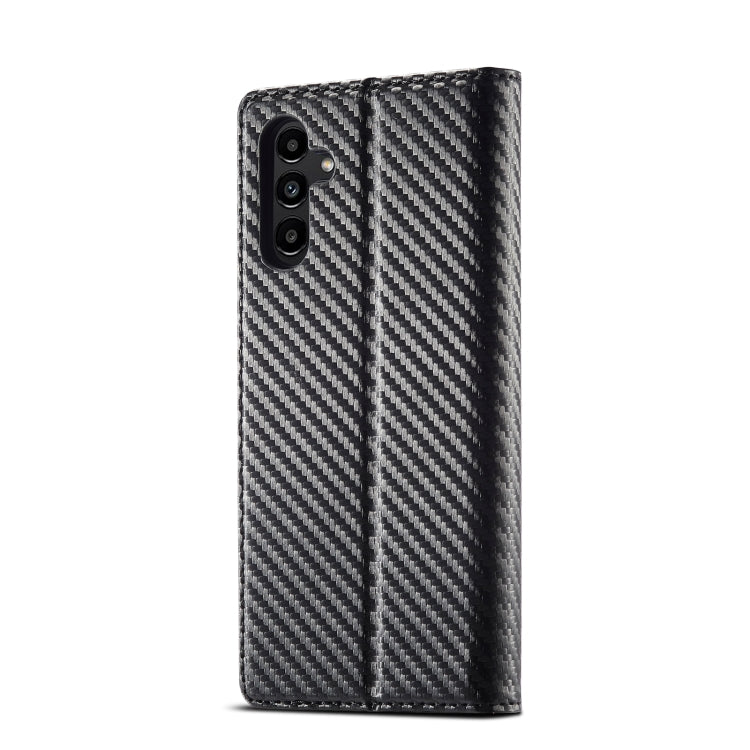 LC.IMEEKE Carbon Fiber Horizontal Flip Leather Phone Case