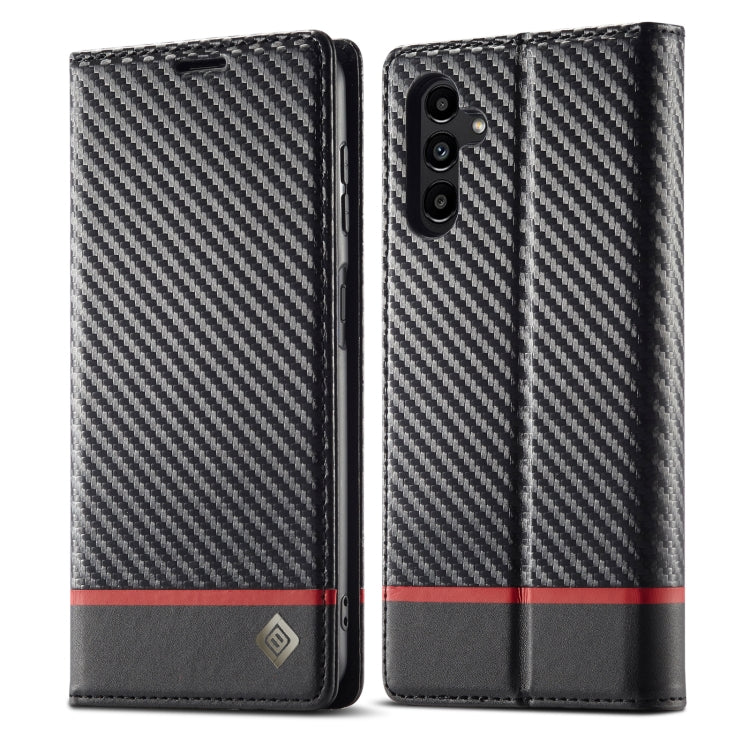 LC.IMEEKE Carbon Fiber Horizontal Flip Leather Phone Case, For Samsung Galaxy A13 5G, For Samsung Galaxy S22 Ultra 5G