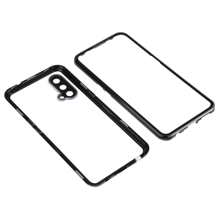 Full Cover Magnetic Metal Tempered Glass Phone Case