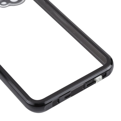 Full Cover Magnetic Metal Tempered Glass Phone Case